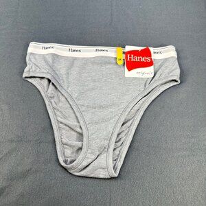 Hanes Women's Size Medium Panty Hi Leg Originals Gray New With Tags